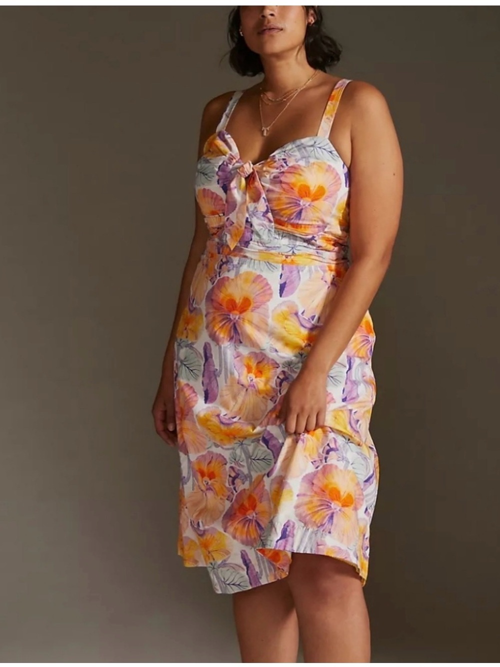 Cecilia Pettersson for Anthropologie Tie-Front Midi Dress – Size 14